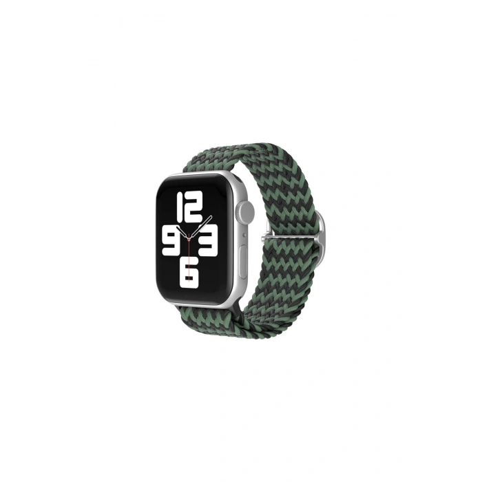 Watch 38mm Kordon (SAAT DEĞİLDİR) - Zigzag Yeşil-siyah
