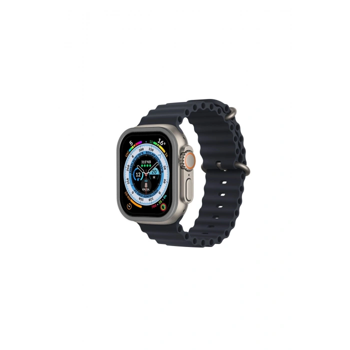 Watch Ultra 49mm Alüminyum Kasa Cam Ekran Koruyucu - Gri