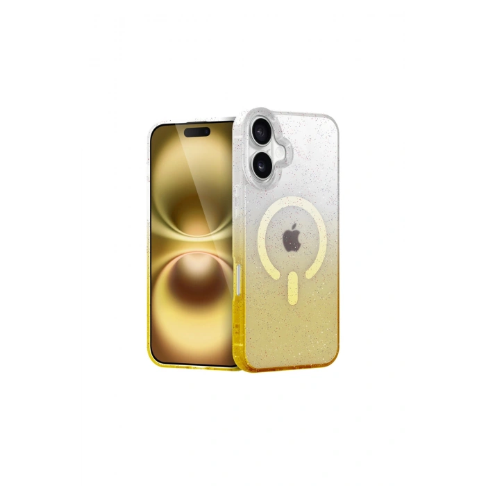 İphone 16 Pummel Shiny Magsafe Kapak - Gold