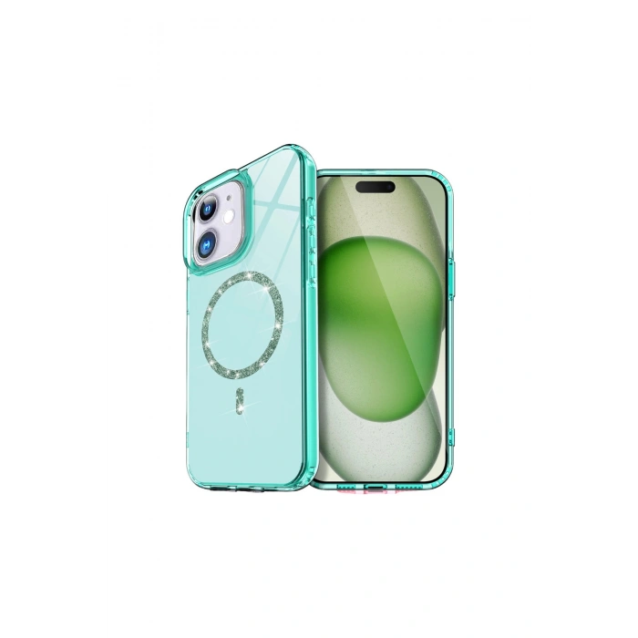 İphone 11 Live Diamond Magsafe Kapak - Yeşil