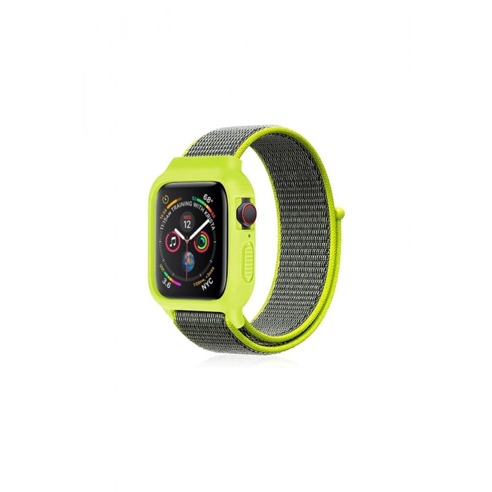 Watch 38mm Hasırlı Cırtcırtlı Kasalı Kordon (SAAT DEĞİLDİR) - Yeşil