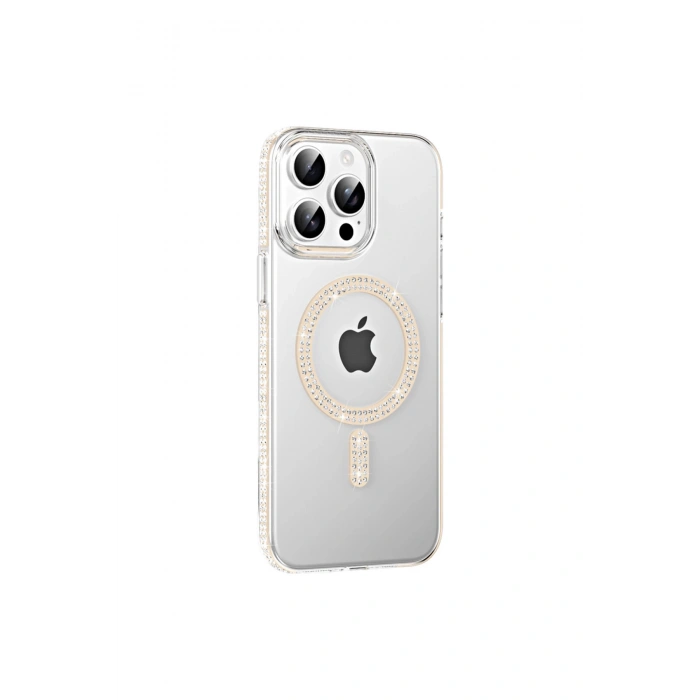 Joko İphone 15 Pro Move Taşlı Magsafe Kapak - Pembe