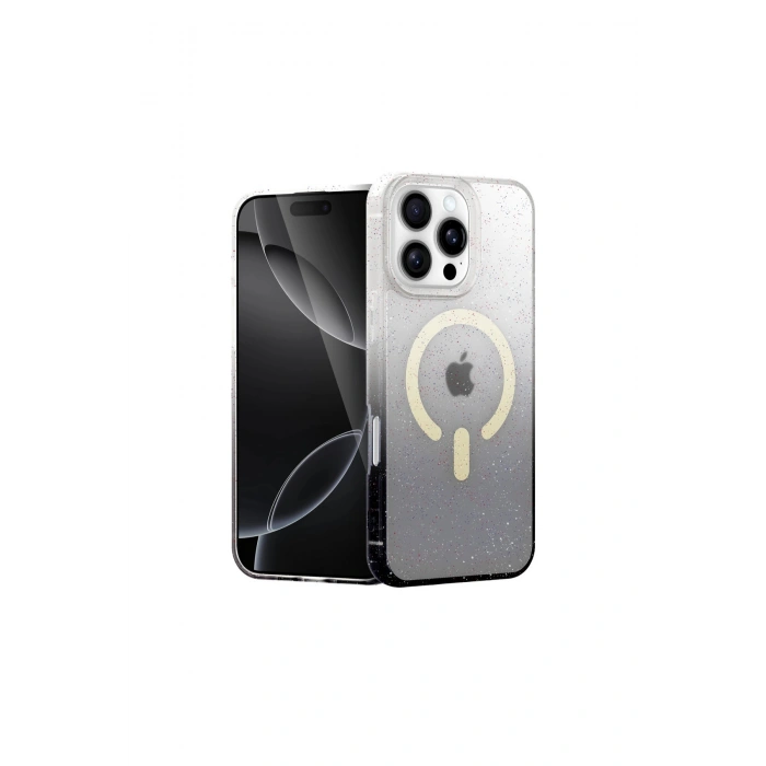 İphone 16 Pro Pummel Shiny Magsafe Kapak - Siyah