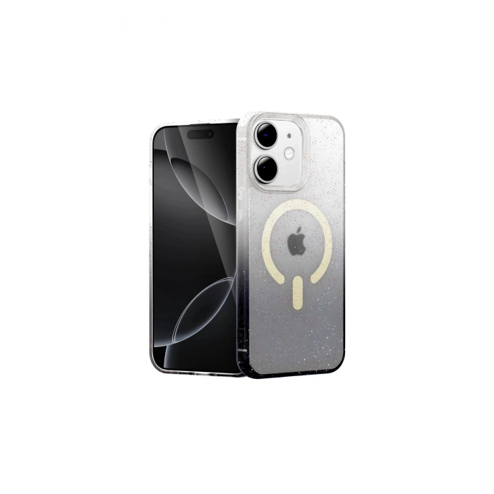 İphone 12 Pummel Shiny Magsafe Kapak - Siyah