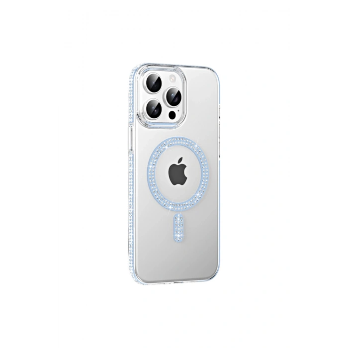 Joko İphone 15 Pro Move Taşlı Magsafe Kapak - Mavi