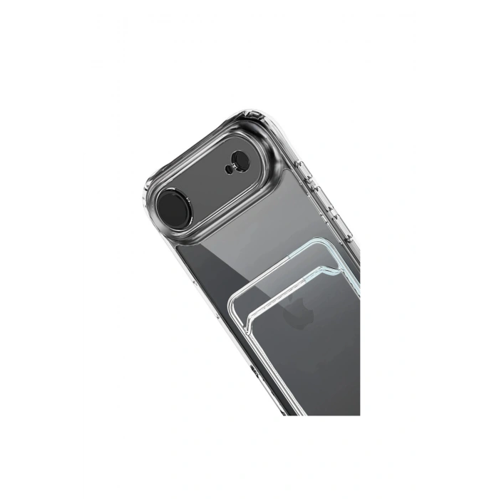 İphone 17 Air Kart Şeffaf Silikon - Şeffaf
