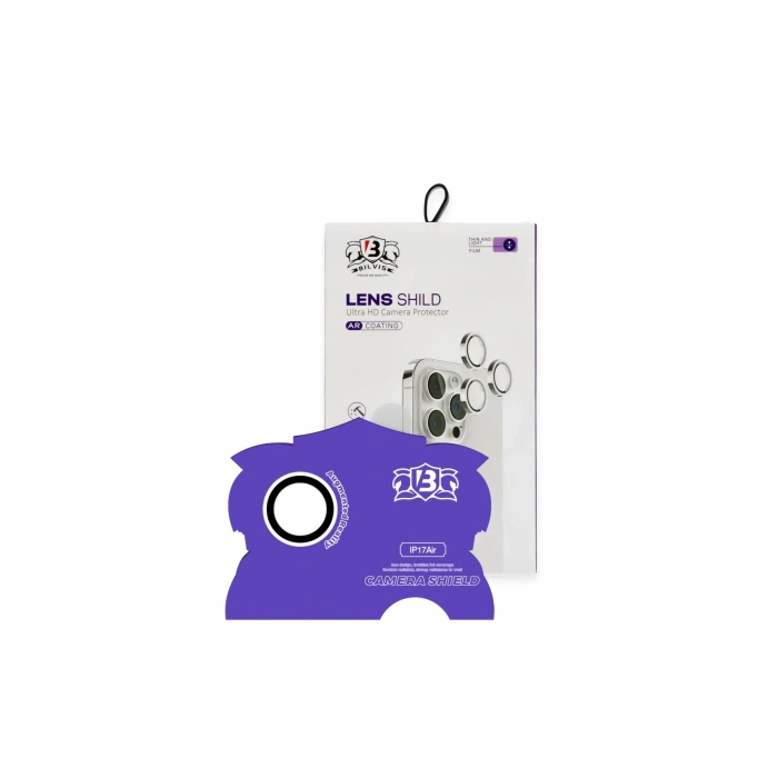 İphone 17 Air Bilvis Titan Kamera Lens - Gümüş