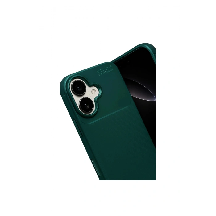 İphone 17 Auto Focus Karbon Kapak - Koyu Yeşil