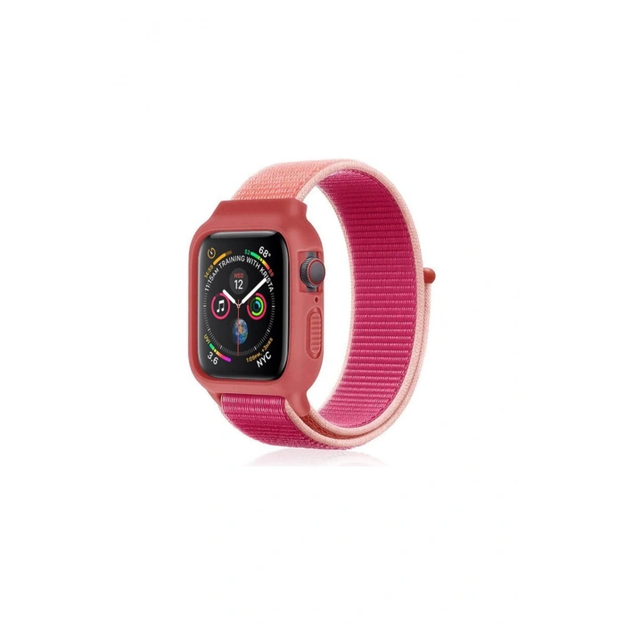 Watch 38mm Hasırlı Cırtcırtlı Kasalı Kordon (SAAT DEĞİLDİR) - Mor