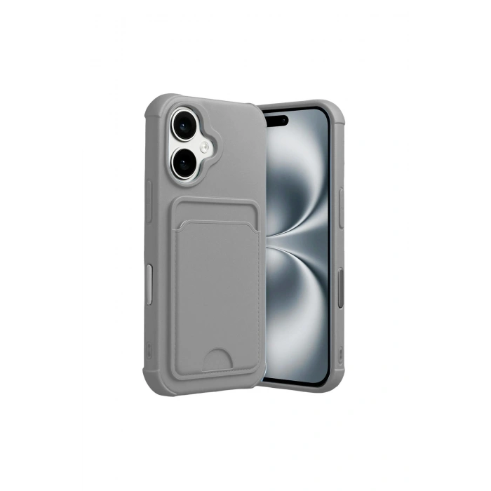 İphone 17 Kelvin Kartvizitli Silikon - Gri