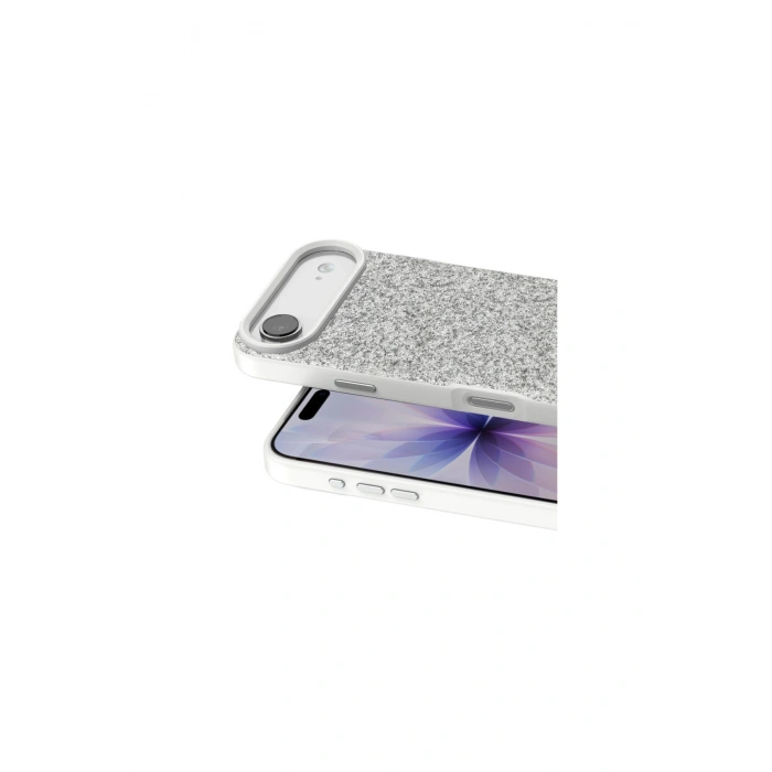 Onegif İphone 17 Air Bright Simli Kapak - Beyaz