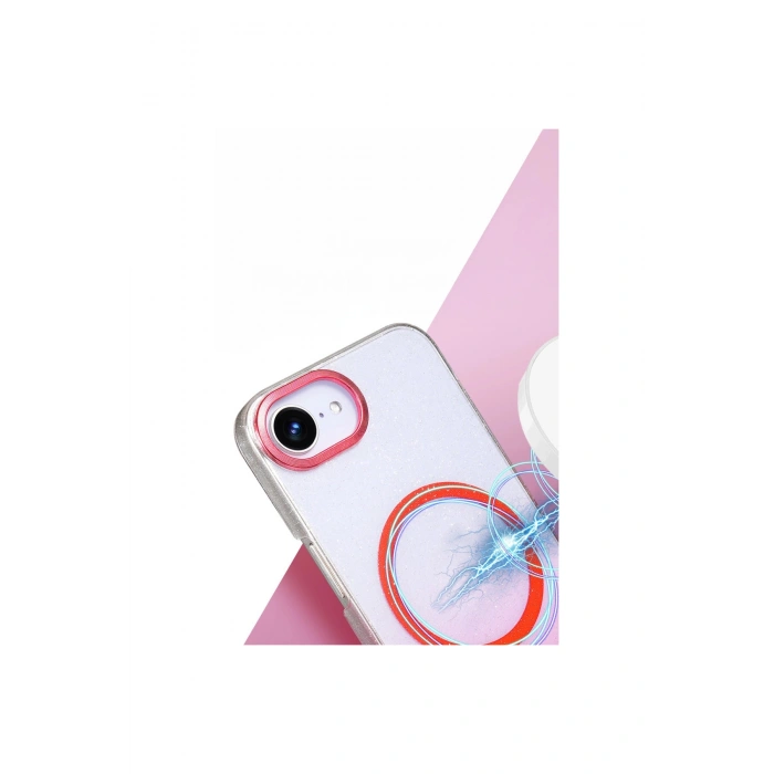 İphone 16e Glossy Magsafe Kapak - Pembe