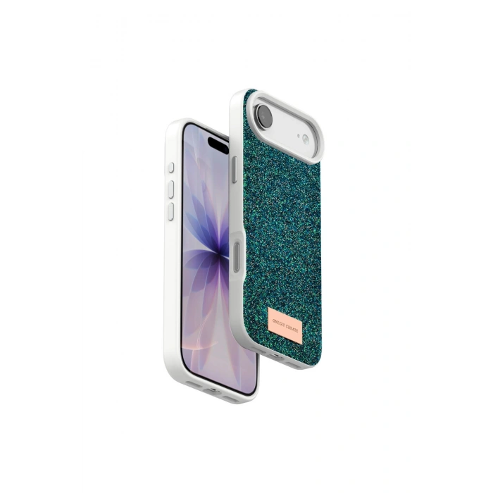 Onegif İphone 17 Air Bright Simli Kapak - Koyu Yeşil