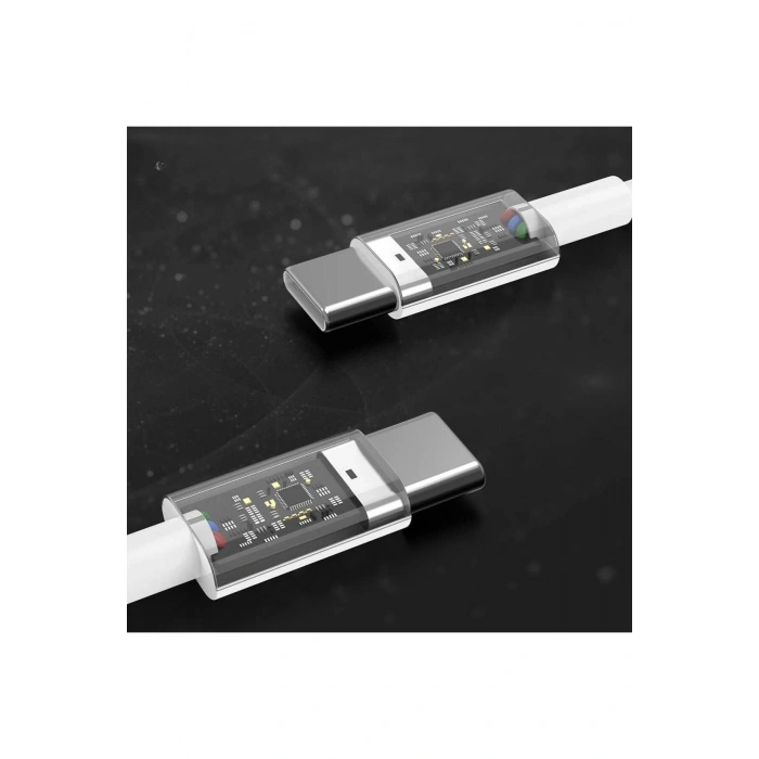 15/15 Pro Type-C to Type-C Hasır Örgü Hızlı Şarj Kablosu (1m) (5324)