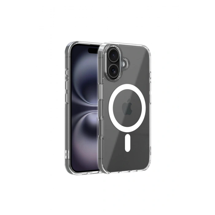 İphone 17 Combo Sert Şeffaf Magsafe Kapak - Şeffaf
