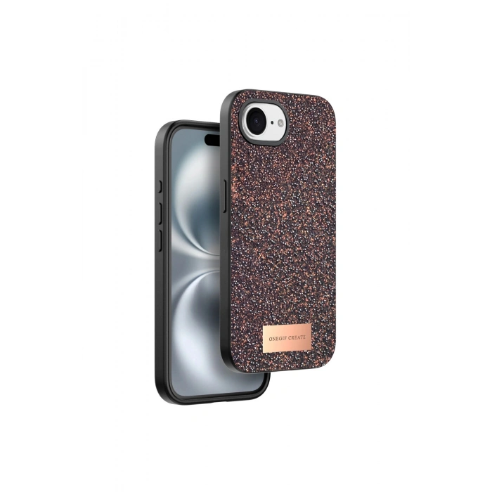 Onegif İphone 16e Bright Simli Kapak - Derin Mor