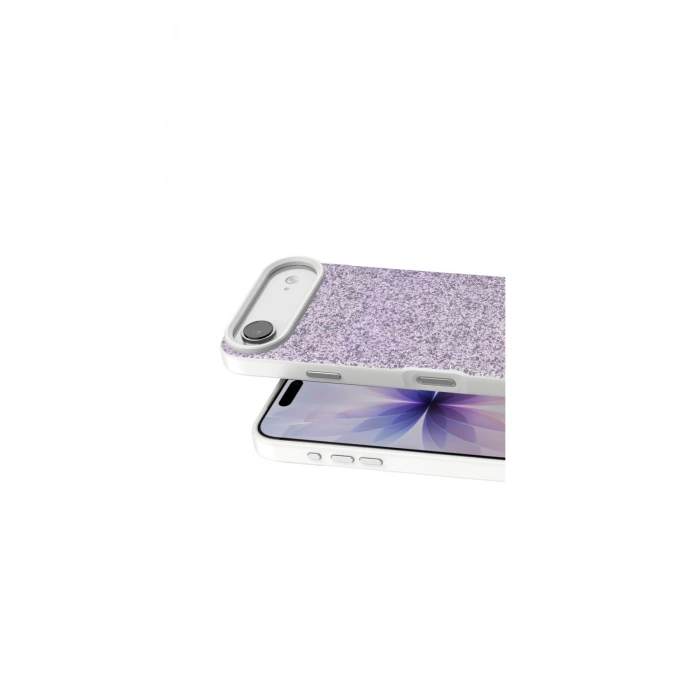 Onegif İphone 17 Air Bright Simli Kapak - Lila