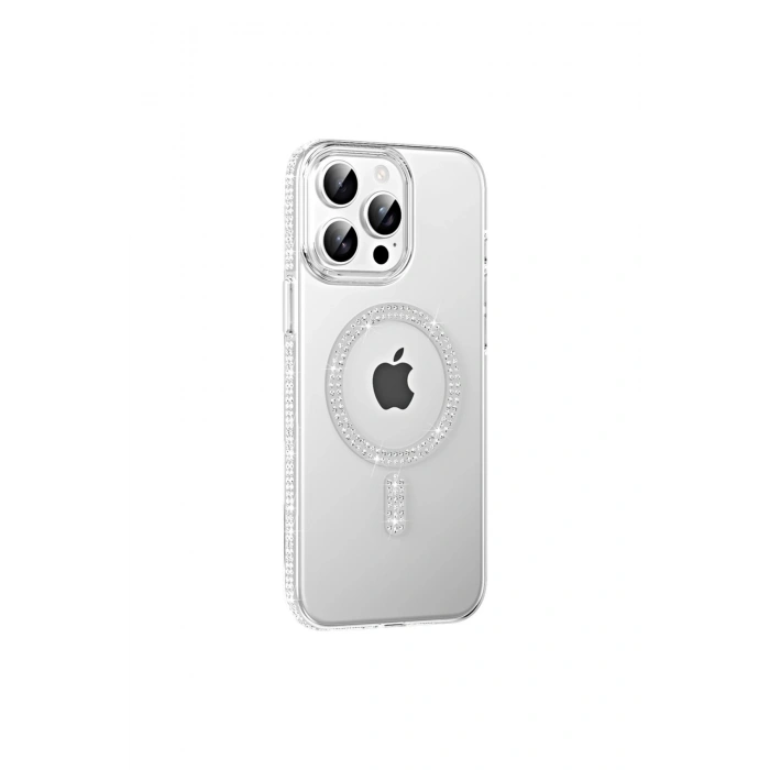 Joko İphone 15 Pro Move Taşlı Magsafe Kapak - Natural Grey