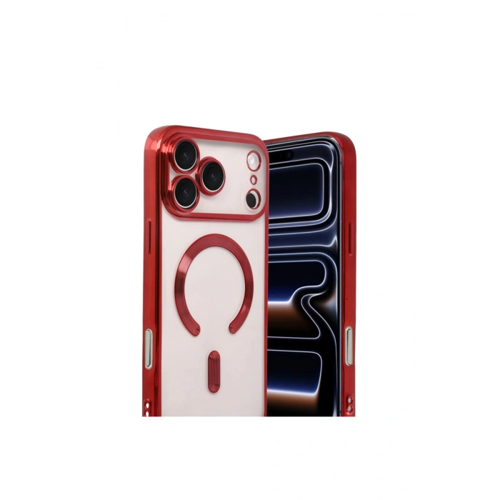 İphone 17 Pro Max Kross Magneticsafe Kapak - Kırmızı