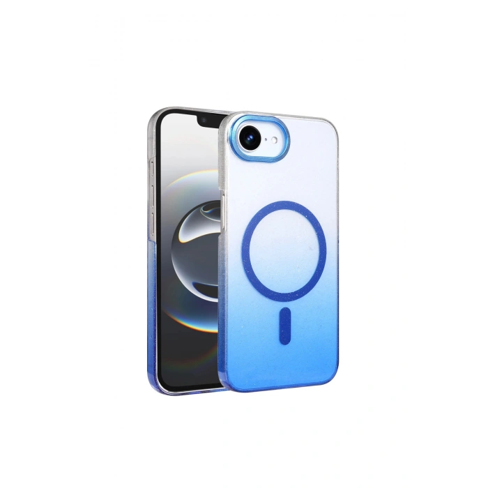 İphone 16e Glossy Magsafe Kapak - Mavi