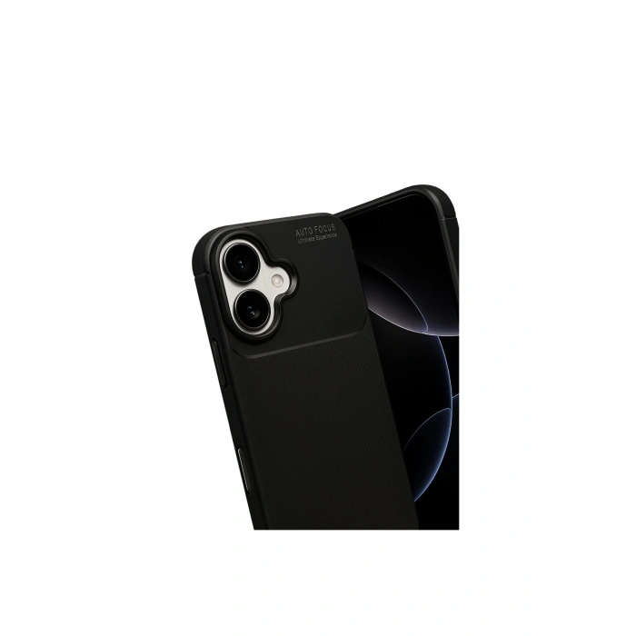 İphone 17 Auto Focus Karbon Kapak - Siyah