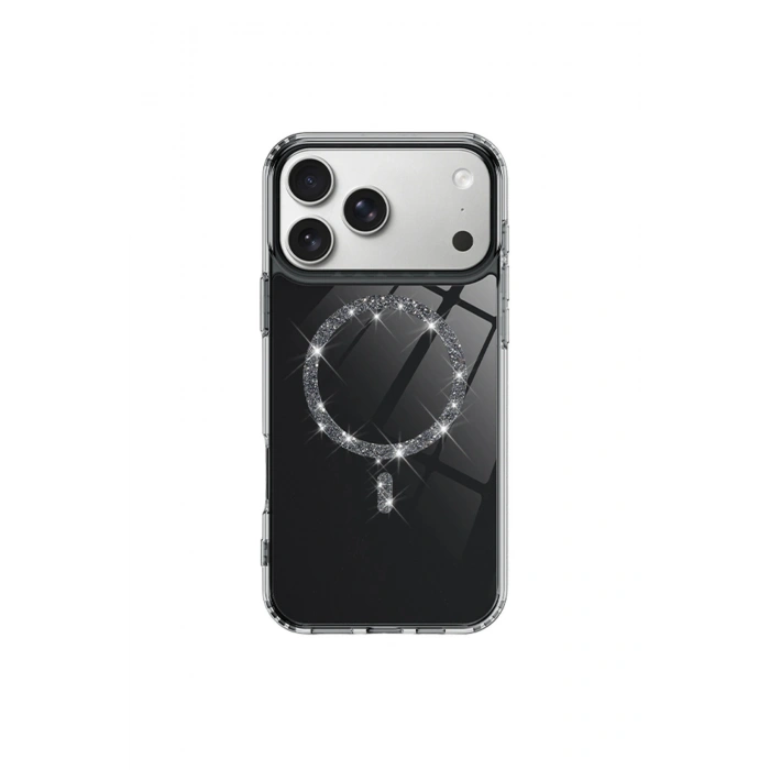 İphone 17 Pro Max Live Diamond Magsafe Kapak - Siyah