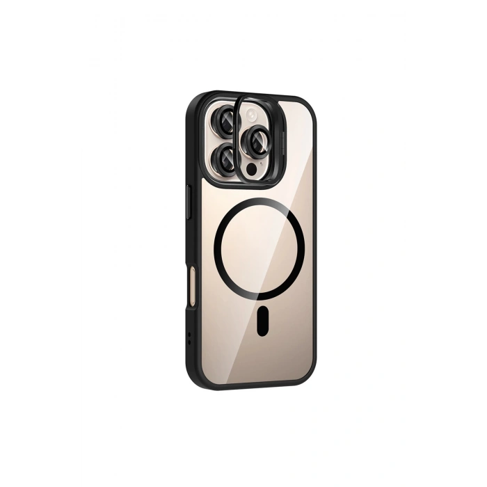 Joko İphone 16 Pro Remim Lensli Magsafe Standlı Kapak - Siyah