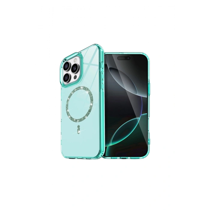 İphone 16 Pro Live Diamond Magsafe Kapak - Yeşil