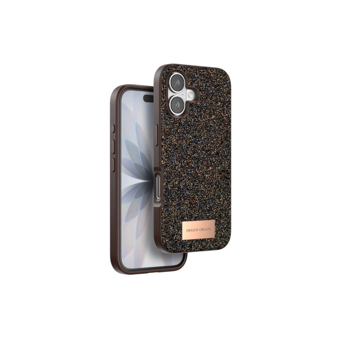 Onegif İphone 17 Bright Simli Kapak - Gold