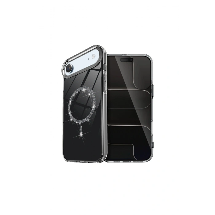 İphone 17 Air Live Diamond Magsafe Kapak - Siyah