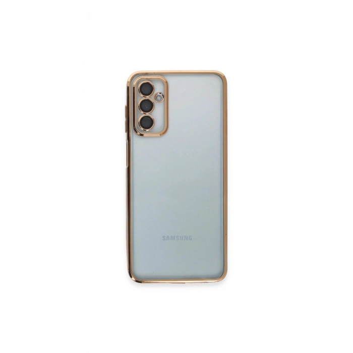 Samsung Galaxy M23 Kılıf Lensli Silikon - Gold