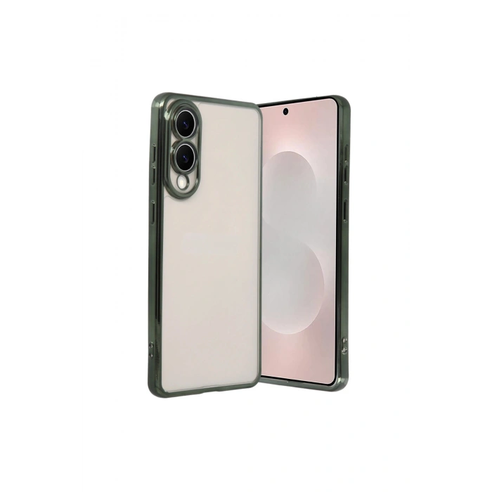 Samsung Galaxy S25 Edge Lensli Silikon - Yeşil