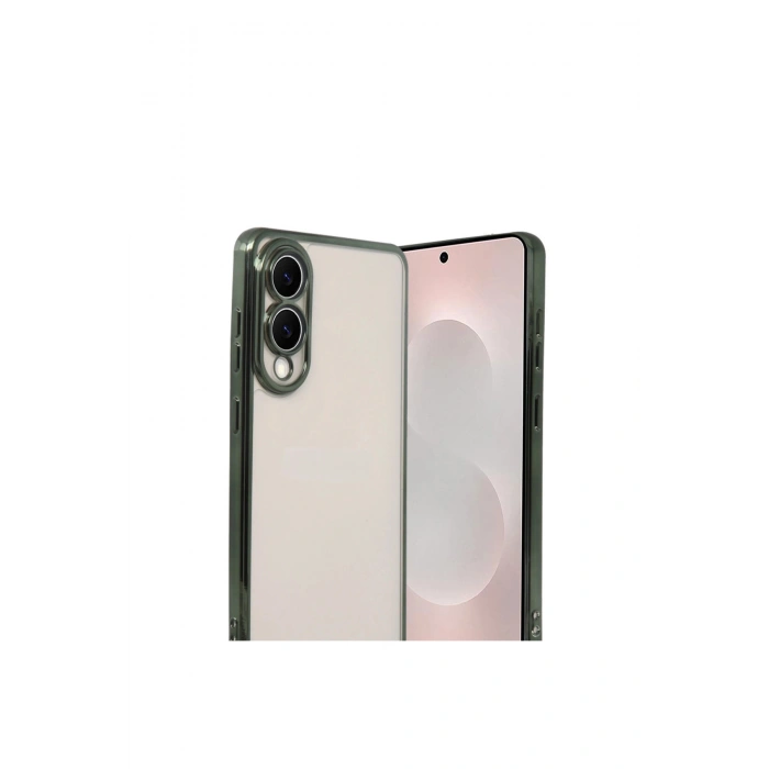 Samsung Galaxy S25 Edge Lensli Silikon - Yeşil