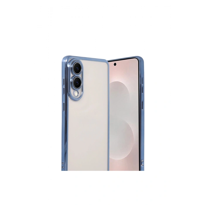 Samsung Galaxy S25 Edge Lensli Silikon - Açık Mavi