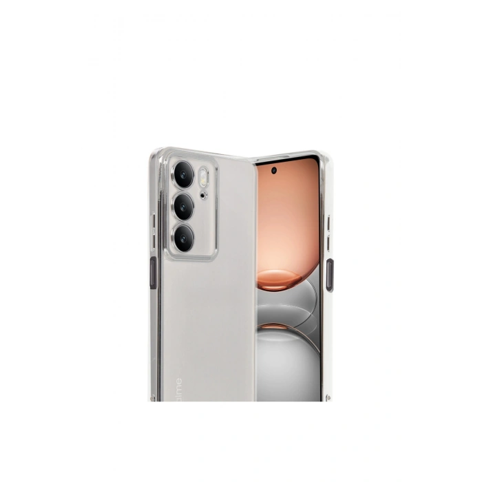 Realme C75 4g Kılıf Lensli Silikon - Gümüş