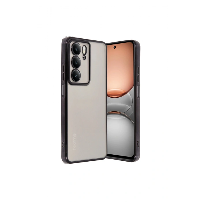 Realme C75 4g Kılıf Lensli Silikon - Siyah