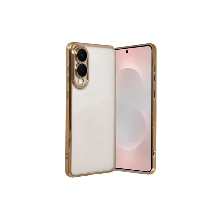 Samsung Galaxy S25 Edge Lensli Silikon - Gold