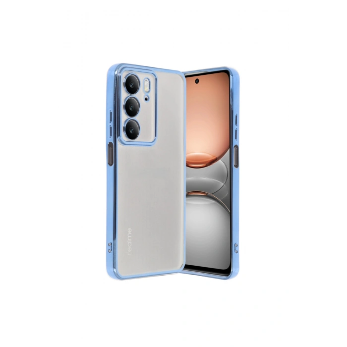 Realme C75 4g Kılıf Lensli Silikon - Açık Mavi