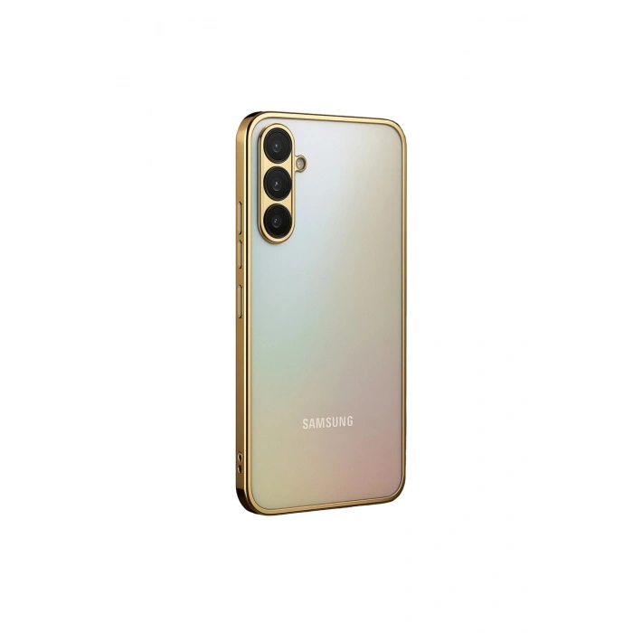Samsung Galaxy A34 5g Kılıf Lensli Silikon - Gold