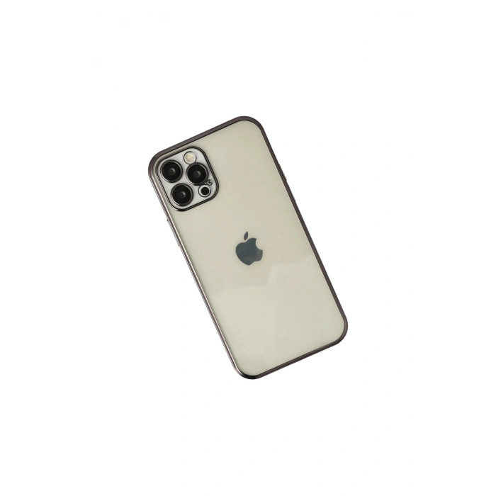 İphone 12 Pro Kılıf Lensli Silikon - Siyah