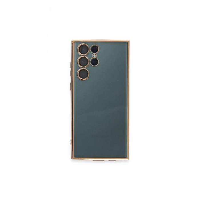 Samsung Galaxy S22 Ultra Kılıf Lensli Silikon - Gold