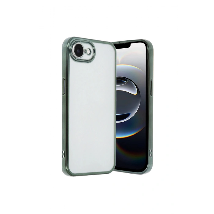 İphone 16e Kılıf Lensli Silikon - Yeşil