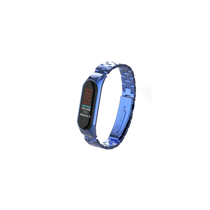 Mi Band 4 Metal Baklalı Kordon (SAAT DEĞİLDİR) - Mavi