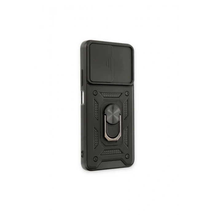 Redmi Note 11t Kılıf Pars Lens Yüzüklü Silikon - Siyah