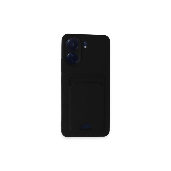 Redmi 13c Kılıf Kelvin Kartvizitli Silikon - Siyah