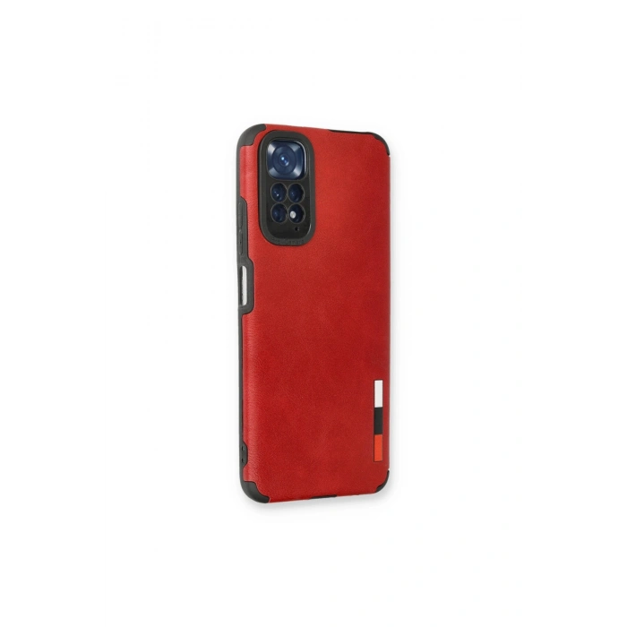 Redmi Note 11 Kılıf Loop Deri Silikon - Kırmızı
