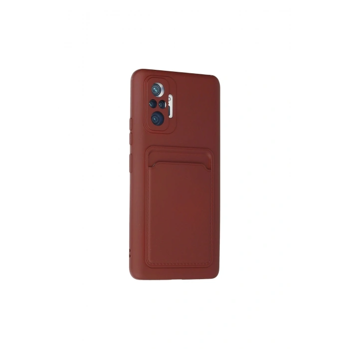 Redmi Note 10 Pro Kılıf Kelvin Kartvizitli Silikon - Bordo