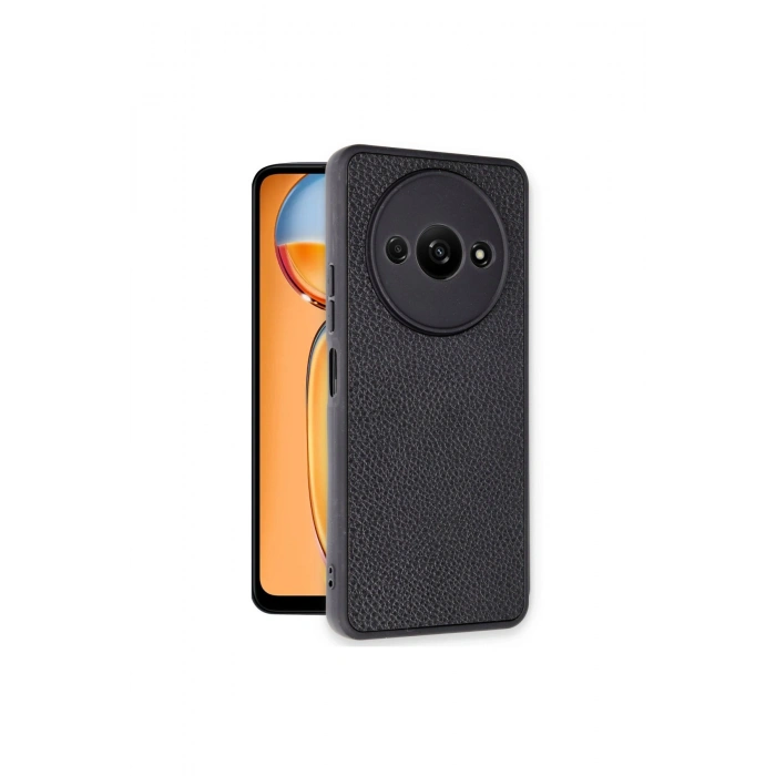 Redmi A3 4g Kılıf Aras Deri Kapak - Siyah