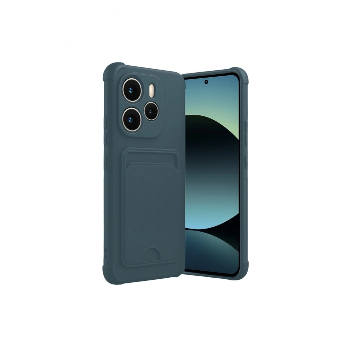 Redmi Note 14 4g Kelvin Kartvizitli Silikon - Koyu Yeşil