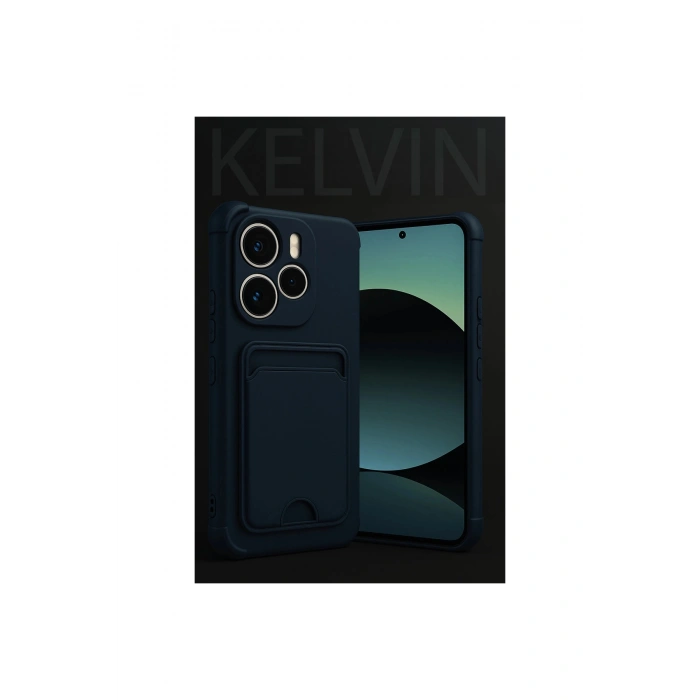 Redmi Note 14 4g Kelvin Kartvizitli Silikon - Koyu Yeşil